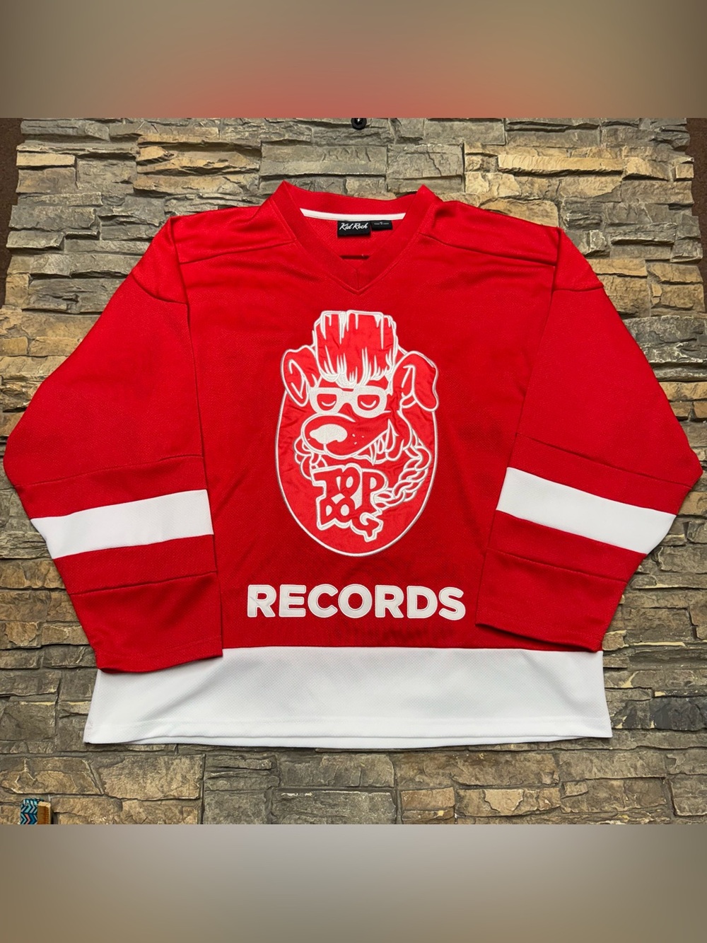 Vintage Kid Rock Little Caesars Top Dog Records Hockey Jersey Men XL Music Retro